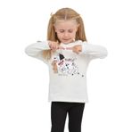 TOONTOY Kız Çocuk Köpekli Ayı Baskılı Sweatshirt, 4 Yaş, 24801, Ekru, kız-çocuk