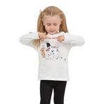 Toontoy Kız Çocuk Köpekli Ayı Baskılı Sweatshirt Ekru