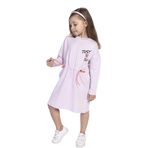 Toontoy Kız Çocuk Kordon Detaylı İki Yanı Gizli Cepli Nakışlı Elbise Siyah 6-7 YAŞ