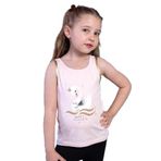 Toontoy Kız Çocuk Kuğu Baskılı Atlet Pudra 5 YAŞ