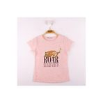 TOONTOY Kız Çocuk Leopar Baskılı Pullu Tişört 5 Yaş, 5 Yaş, 10673-1, Pembe, Kız çocuk