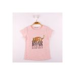 TOONTOY Kız Çocuk Leopar Baskılı Pullu Tişört 6 Yaş, 6 Yaş, 10673-1, Pembe, Kız çocuk