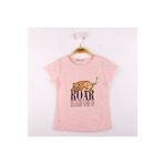 Toontoy Kız Çocuk Leopar Baskılı Pullu Tişört