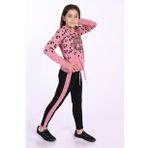 Toontoy Kız Çocuk Leopar Baskılı Taytlı Takım