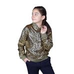 Toontoy Kız Çocuk Leopar Desenli Parlak Hırka Sarı 8 YAŞ