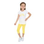 Toontoy Kız Çocuk Lıttle Bloom Baskılı Kaprili Takım Koyu Sarı 6 YAŞ