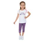 Toontoy Kız Çocuk Lıttle Bloom Baskılı Kaprili Takım Mor 5 YAŞ