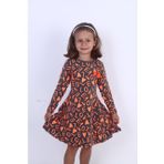 Toontoy Kız Çocuk Love Baskılı Elbise