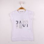 Toontoy Kız Çocuk Love Baskılı T-shirt - 6 Yaş - Beyaz