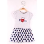 Toontoy Kız Çocuk Love Kalp Nakışlı Elbise