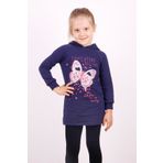 Toontoy Kız Çocuk Love You Kelebek Baskılı Elbise Haki 6 YAŞ