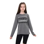 TOONTOY Kız Çocuk Milan Baskılı Sweatshirt Antrasit Melanj, 10 Yaş, 16014-, Antrasit Melanj, kız-çocuk