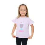 Toontoy Kız Çocuk Mılkshaek Everyday Baskılı Tişört Açık Lila 3 YAŞ