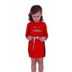 TOONTOY Kız Çocuk My Dreams Baskılı Elbise, 4 Yaş, 16494-, Kırmızı, Kız Çocuklar