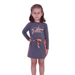 TOONTOY Kız Çocuk My Dreams Baskılı Elbise, 6 Yaş, 16494-, Antrasit Melanj, Kız Çocuklar