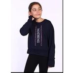 Toontoy Kız Çocuk Nakış Detaylı Sweatshirt Lacivert 12 YAŞ