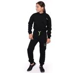 Toontoy Kız Çocuk Nakışlı Balıkçı Yaka Eşofman Takımı Siyah 6-7 YAŞ