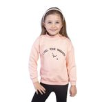 Toontoy Kız Çocuk Nakışlı Balıkçı Yaka Pamuklu Sweatshirt Somon 1 YAŞ