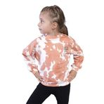 Toontoy Kız Çocuk Nakışlı Batik Desenli Sweatshirt Kiremit 8 YAŞ