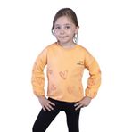 Toontoy Kız Çocuk Nakışlı Büzgü Detaylı Sweatshirt Turuncu 4 YAŞ