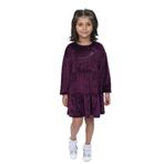 TOONTOY Kız Çocuk Nakışlı Elbise, 5 Yaş, 23141, Mor, Kız Çocuklar