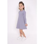 Toontoy Kız Çocuk Nakışlı Elbise Koyu Gri 5 YAŞ