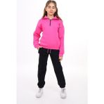 Toontoy Kız Çocuk Nakışlı Eşofman Takım - 12 - 13 Yaş - Koyu Fuşya