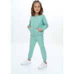 Toontoy Kız Çocuk Nakışlı Eşofman Takım Yeşil 3 YAŞ