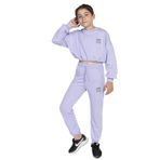 Toontoy Kız Çocuk Nakışlı Eşofman Takımı Mavi Açık Lila 8-9 YAŞ