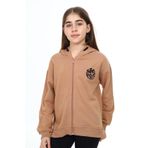 Toontoy Kız Çocuk Nakışlı Hırka Kahverengi 12-13 YAŞ
