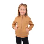 Toontoy Kız Çocuk Nakışlı Hırka Kahverengi 4 YAŞ
