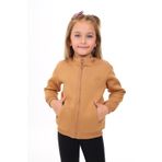 Toontoy Kız Çocuk Nakışlı Hırka Kahverengi 5 YAŞ