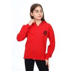Toontoy Kız Çocuk Nakışlı Hırka Kırmızı 8-9 YAŞ