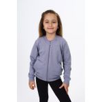 Toontoy Kız Çocuk Nakışlı Hırka Koyu Gri 6 YAŞ