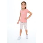 Toontoy Kız Çocuk Nakışlı Kaprili Takım Koyu Pudra 3 YAŞ