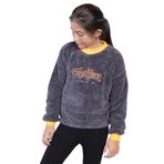 Toontoy Kız Çocuk Nakışlı Peluş Sweatshirt Antrasit 14 YAŞ