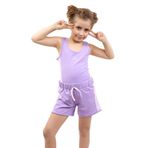 TOONTOY Kız Çocuk Nakışlı Şortlu Takım 8-9 Yaş, 8-9 Yaş, 22474, Lila, kız-çocuk
