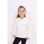 Toontoy Kız Çocuk Nakışlı Sweatshirt Ekru 8 YAŞ