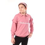 Toontoy Kız Çocuk Nakışlı Sweatshirt Gül Kurusu 6 YAŞ