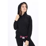 Toontoy Kız Çocuk Nakışlı Sweatshirt Siyah 8-9 YAŞ