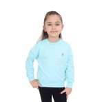 Toontoy Kız Çocuk Nakışlı Sweatshirt Su Yeşili 5 YAŞ