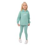 TOONTOY Kız Çocuk Nakışlı Taytlı Takım, 2 YAŞ, 23135, Yeşil, kız-çocuk