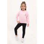 Toontoy Kız Çocuk Nakışlı Taytlı Takım - 4 Yaş - Açık Pembe
