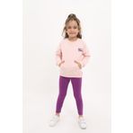 Toontoy Kız Çocuk Nakışlı Taytlı Takım Pudra 6 YAŞ