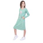 TOONTOY Kız Çocuk Neon Baskılı Elbise, 13-14 Yaş, 22681, Yeşil, Kız Çocuklar