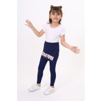 Toontoy Kız Çocuk Neon Şeritli Tayt Lacivert 6 YAŞ