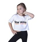 Toontoy Kız Çocuk New Wave Baskılı Taş Işlemeli Tişört - 8 Yaş - Ekru