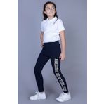 Toontoy Kız Çocuk New York Baskılı Tayt Lacivert 8 YAŞ