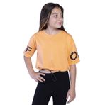 Toontoy Kız Çocuk Of Baskılı Crop Tişört Turuncu 14 YAŞ