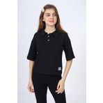 Toontoy Kız Çocuk Okul Tişört Siyah 13-14 YAŞ